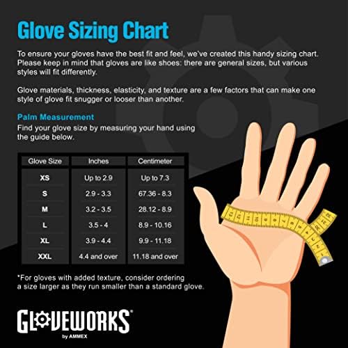 Gloveworks® by AMMEX Synthetic Vinyl Industrial Gloves - Blue - 1 Case (100 Gloves x 10 Boxes)