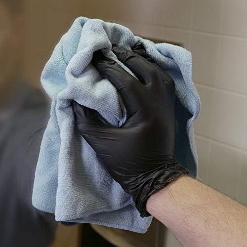 Gloveworks® by AMMEX Synthetic Vinyl Industrial Gloves - Black - 1 Case (100 Gloves x 10 Boxes)