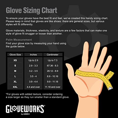 Gloveworks® by AMMEX Synthetic Vinyl Industrial Gloves - Black - 1 Case (100 Gloves x 10 Boxes)