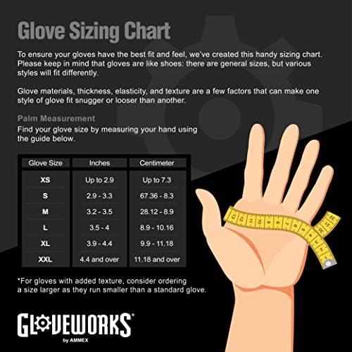 Gloveworks® by AMMEX Synthetic Vinyl Industrial Gloves - Black - 1 Case (100 Gloves x 10 Boxes)